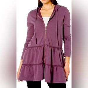 XCVI WEARABLES Brionna Zip Hoodie Dress Jacket